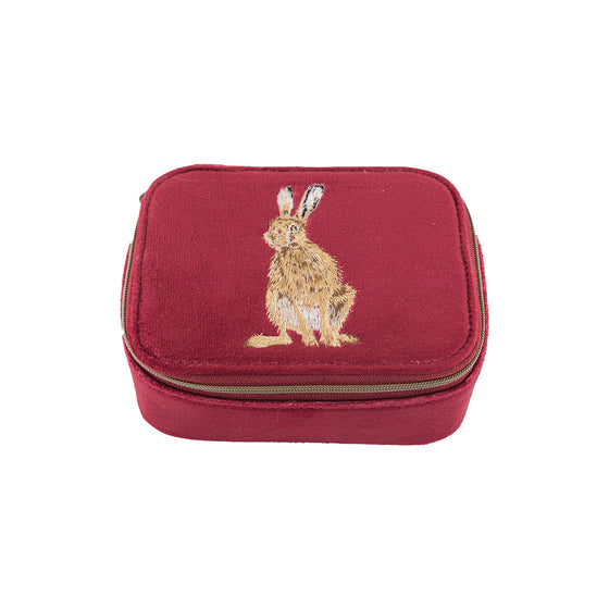 Wrendale Designs Embroidered Hare Accessories Case - Golden Hour