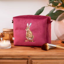  Wrendale Embroidered Hare Cosmetics Bag - Golden Hour