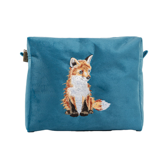 Wrendale Embroidered Fox Cosmetics Bag - Daydreamer