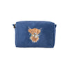 Wrendale Designs Embroidered Highland Cow Make Up Bag - Daisy Coo