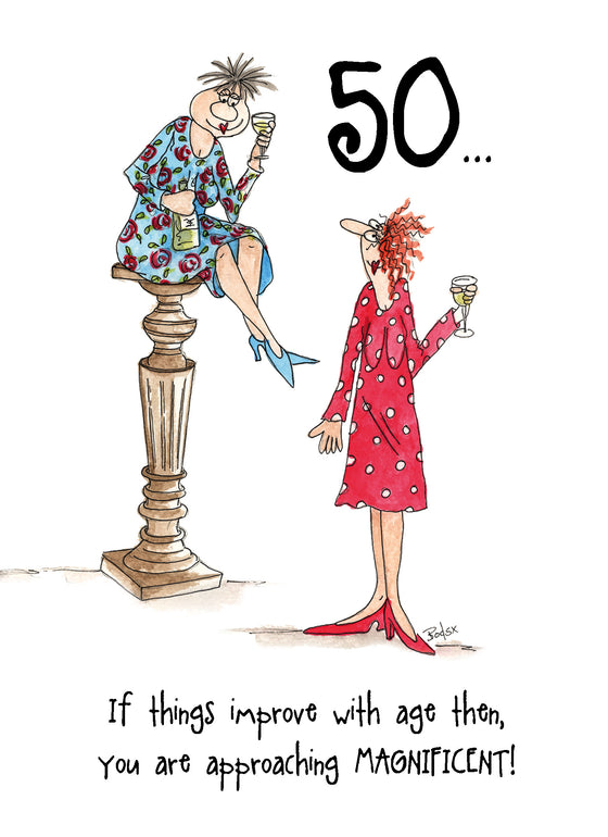 Camilla and Rose - Women's 50th Birthday - Funny Birthday Card