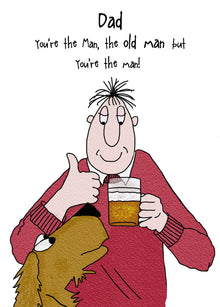  Camilla and Rose - Dad you’re the man! - Funny Blank Men's Birthday Card