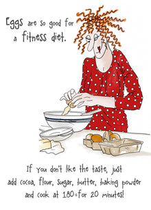  Camilla and Rose - Eggs are so Good for You! - Funny Blank Women's Birthday Card