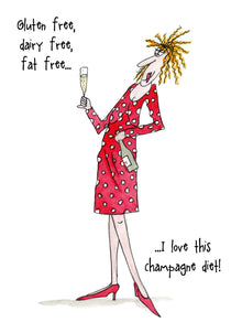  NEW Camilla and Rose - Gluten Free Dairy Free Fat Free - Funny Blank Women's Greeting Card