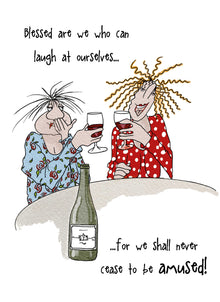  NEW Camilla and Rose - Blessed are we who can Laugh at Ourselves - Funny Blank Women's Greeting Card