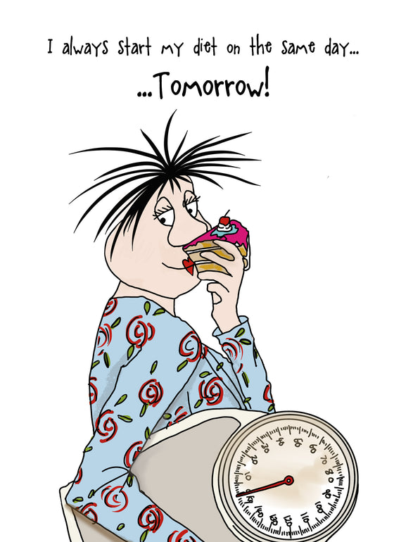 Camilla and Rose - My Diet… - Funny Blank Women’s Card