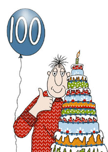  Camilla and Rose - Men's 100th Birthday - Funny Birthday Card