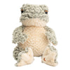 A cute, fluffy, junior frog plush named Elliott. Featuring a pale green body and pale yellow stomach. By Wrendale Designs.