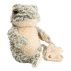 A cute, fluffy, junior frog plush named Elliott. Featuring a pale green body and pale yellow stomach. By Wrendale Designs.