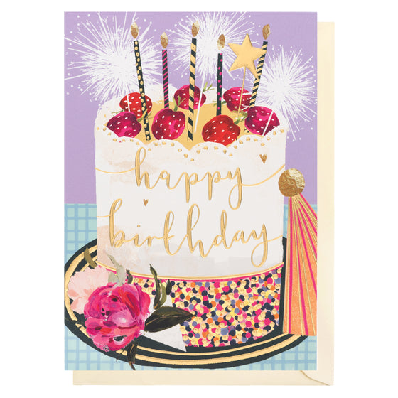 Cheerful Blank Birthday Card - Happy Birthday