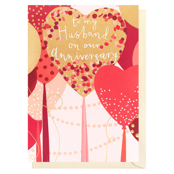 Romantic Blank Anniversary Card - To My Husband on our Anniversary