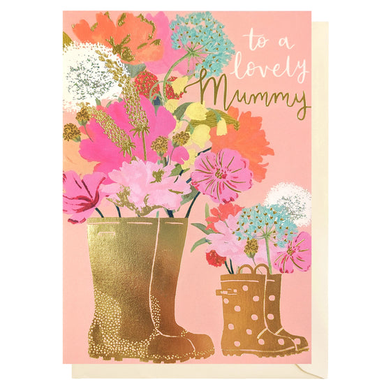Cheerful Blank Greeting Card - To a Lovely Mummy