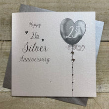  Elegant Blank 25th Wedding Anniversary Card - Happy 25th Silver Anniversary