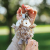 Accessorise your bag or keys with this adorable Elvis the owl plush keyring, designed by Hannah Dale. Soft, adorable and full of character, Elvis the owl has a aristocratic, confident and wise personality. A perfect gift for animal lovers. Wrendale designs
