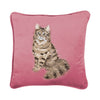 Decorate your home with this beautifully embroidered cushion, Feline Fabulous. Featuring an adorable cat on pink fabric, designed by Hannah Dale. A perfect gift for cat and animal lovers! Wrendale Designs.