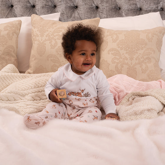 Wrendale Designs - Little Wren Collection - Little Forest Printed Babygrow, 0-3 months