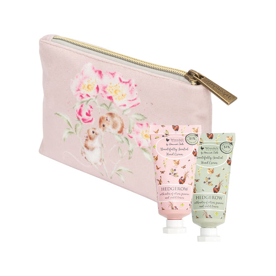 Wrendale Designs - Set of 2 Mini Hand Creams in Fabric Pouch - Hedgerow