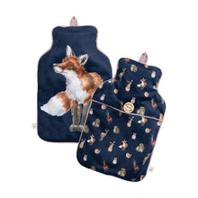  Wrendale Designs - Navy Blue Hot Water Bottle - Country Fox