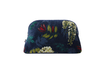  NEW Navy Blue Botanical Print Velvet Cosmetics Bag by Earth Squared