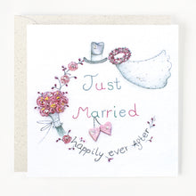  Berni Parker Designs - Just Married - Wedding Card