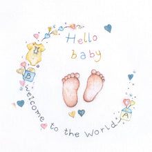  Berni Parker Designs - Hello Baby, Welcome to the World - Greeting Card