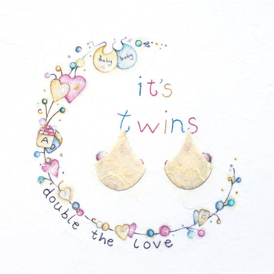 Berni Parker Designs - It’s Twins, Double the Love - Greeting Card