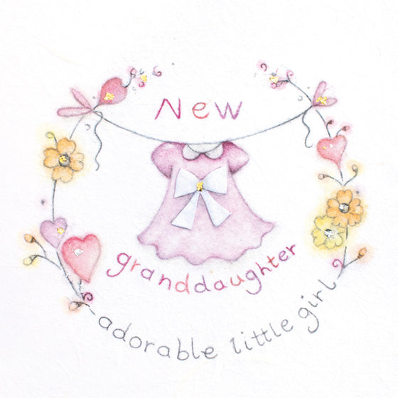 Berni Parker Designs - New Granddaughter, Adorable Little Girl - Greeting Card