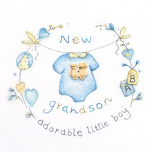  Berni Parker Designs - New Grandson, Adorable Little Boy - Greeting Card