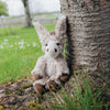 Jack the donkey, a soft, adorable plush toy designed by Hannah Dale. Jack is a gentle soul, who likes camping and rocks. Wrendale Designs