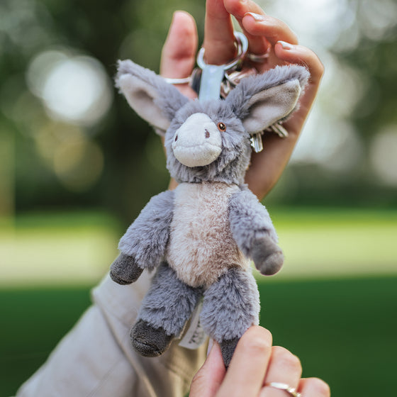 Wrendale Designs - Baby Jack Plush Keyring - Adorable Plush Donkey
