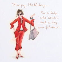  Berni Parker Designs - Doesn’t Look A Day Over Fabulous - Funny Women's Birthday Card