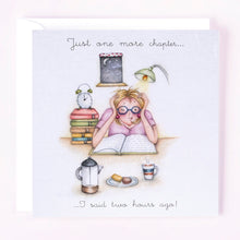  Berni Parker Designs - Just One More Chapter… - Funny Blank Greeting Card for Women