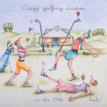  Berni Parker Designs -  Crazy golfing ladies… - Funny Blank Greeting Card for Women