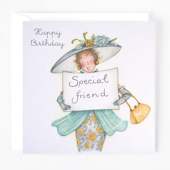 Berni Parker Designs -  Special Friend - Sweet Blank Birthday Card for Women