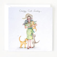  Berni Parker Designs - Crazy Cat Lady -  Greeting Card