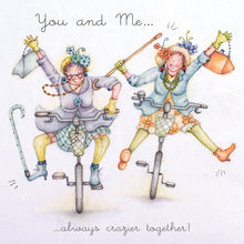  Berni Parker Designs - Crazier Together - Funny Blank Greeting Card for Women