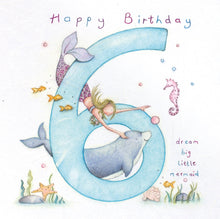  Berni Parker Designs - Happy 6th Birthday - Blank Birthday Card for Children