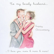  Berni Parker Designs - Husband Happy Anniversary - Anniversary Card