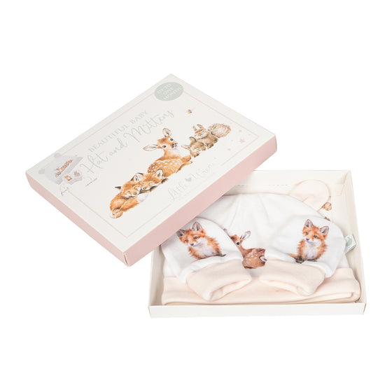 Wrendale Designs - Little Wren Collection - Little Forest Hat and Mitten Set