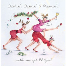  Berni Parker Designs - Dashin, Dancin & Prancin - Funny Christmas Card