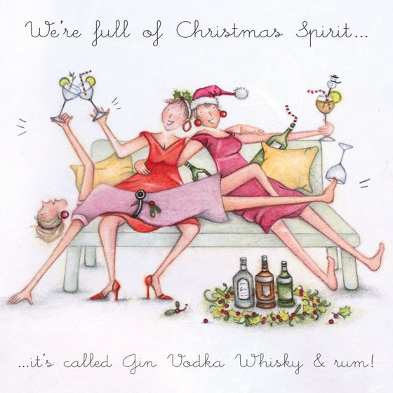 Berni Parker Designs - Full of Christmas Spirit - Funny Christmas Card