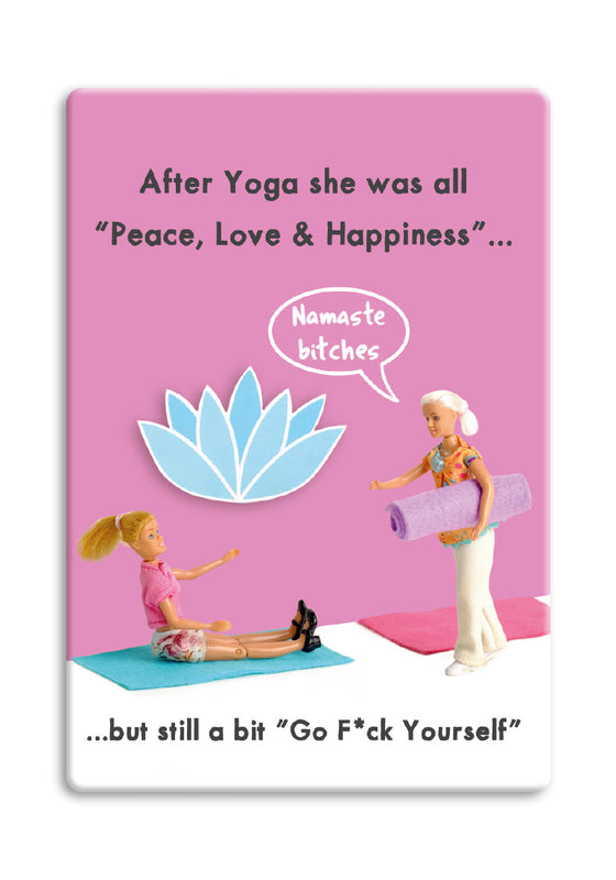 Funny Fridge Magnet for Women - Peace Love and Happiness