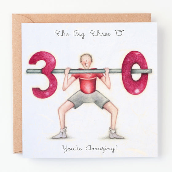 Berni Parker Designs - The Big Three O - Men's 30th Birthday Card