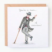  Berni Parker Designs - Man of Distinction - Funny Blank Greeting Card for Men