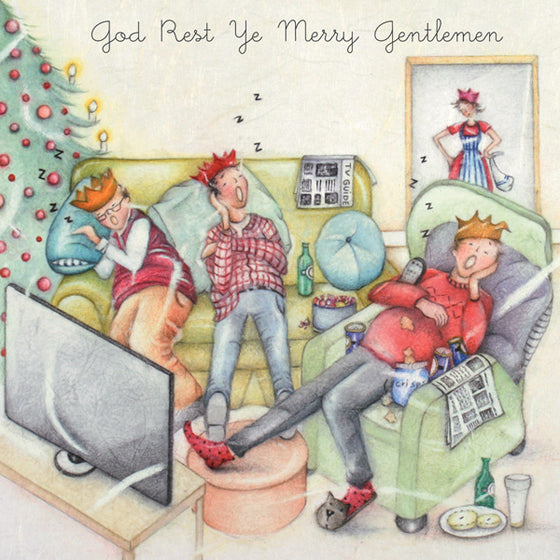 Berni Parker Designs - Merry Gentlemen - Funny Christmas Card
