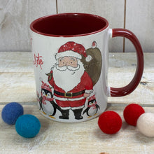  Santa Penguins Christmas Mug Ceramic Red and White Hot Chocolate 3