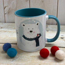  Hot Chocolate Ceramic blue white Mug Polar Bear 1