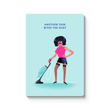  A5 Lined Paperback Notebook Aqua Teal Another Task Bites the Dust