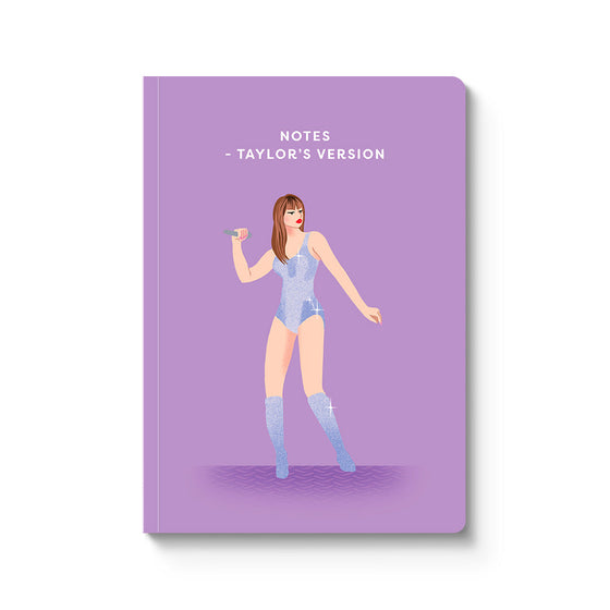 A5 Lined Paperback Notebook Lilac Notes Taylor's Version Taylor Swift Inspired Notebook