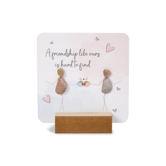 Pebble Art, MIni Glitter Block - A Friendship Like Ours is Hard to Find